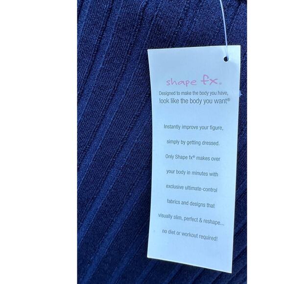 Shape FX Figure Flattering Seamless Fitted Navy Blue Maxi Sweater Dress Size XL - Picture 6 of 8